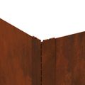 vidaXL Obrubník trávnika 4 ks 60 x 60 x 20 cm Oceľ Hrdzavý