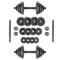 Súprava liatinových činiek v kufríku ONE Fitness STO20