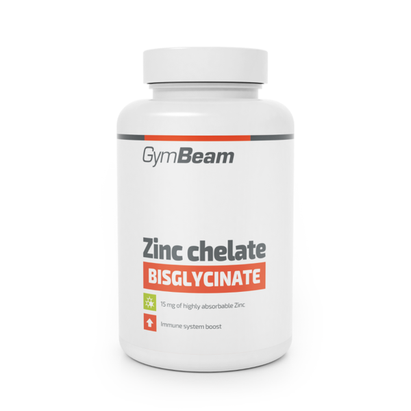 Zinok chelát (bisglycinát) - GymBeam, 180 kaps.