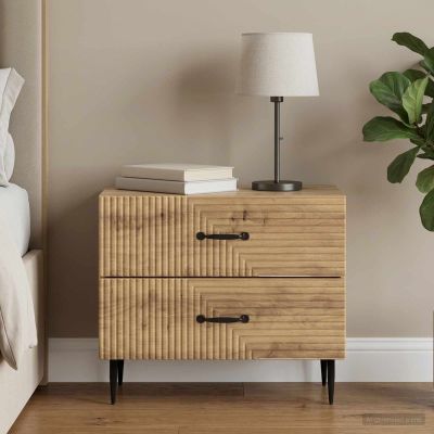 vidaXL Nočný stolík Dub artisan 62 x 34,5 x 47,5 cm Kompozitné drevo