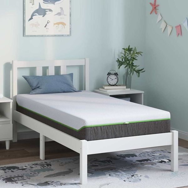 vidaXL Matrac Biela a šedá 80 x 160 cm žakárová tkanina