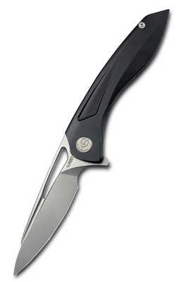 Kubey KB171G Velocé vreckový nôž 10 cm, titán, spona