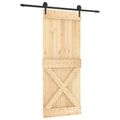 vidaXL Posuvné dvere Prírodná a čierna 85 x 210 cm