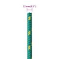 vidaXL Lodné lano zelené 12 mm 100 m polypropylén