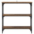 vidaXL Konzolový stôl Staré drevo 75 x 22,5 x 75 cm Kompozitné drevo