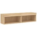 vidaXL TV skrinky s LED svetlami 2 ks dub sonoma 60x30x30 cm