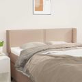 vidaXL Čelo postele so záhybmi kapučínové 147x16x78/88 cm umelá koža