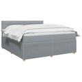 vidaXL Posteľ boxspring s matracom Svetlosivá 140 x 200 cm Látka