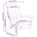 vidaXL Adirondack stolička Biela HDPE