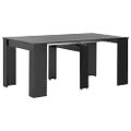 vidaXL Rozťahovací jedálenský stôl lesklý čierny 175x90x75 cm