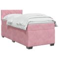vidaXL Posteľ boxspring s matracom Ružová 100 x 200 cm Zamat