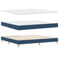 vidaXL Posteľ s pružinovým rámom Modrá 200 x 200 cm látka