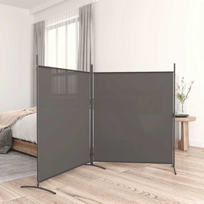 vidaXL 2-panelový paraván antracitový 348x180 cm látkový