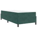 vidaXL Rám postele Tmavozelená 80 x 200 cm látka