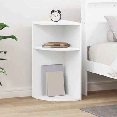 vidaXL Koncový stôl Biela 29,6 x 29,6 x 60 cm Kompozitné drevo