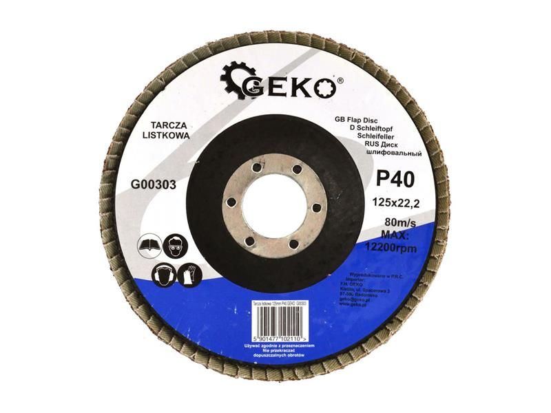 Kotúč lamelový 125mm P40 GEKO G00303