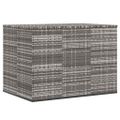 vidaXL Záhradný box na vankúše z polyratanu 145x100x103 cm sivý