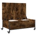 vidaXL Konferenčný stolík+kolieska, tmavý dub 91x55x34 cm