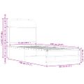 vidaXL Posteľný rám bez matraca 75x190 cm hnedý dub kompozitné drevo