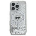 Karl Lagerfeld puzdro pre iPhone 16 Pro 6,3" KLHMP16LLGCHSGH priehľadné Hard Liquid Glitter Choupette Head MagSafe