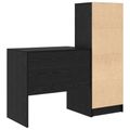 vidaXL Stôl Čierny dub 125,5 x 50 x 127 cm 2 ks