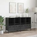 vidaXL Komoda čierna 135x39x73,5 cm oceľ valcovaná za studena