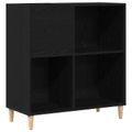 vidaXL Skrinka na gramofónové platne Čierny dub 84,5 x 38 x 89 cm