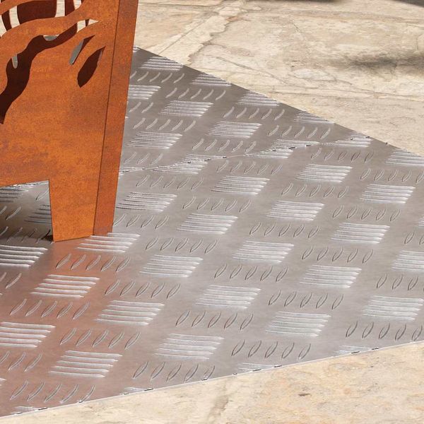 vidaXL Schodový rošt Obdĺžnikový 2 pcs Strieborná 100 x 50 cm Hliník