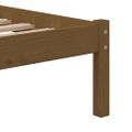 vidaXL Posteľný rám medový masívne drevo 75x190 cm malé jednolôžko