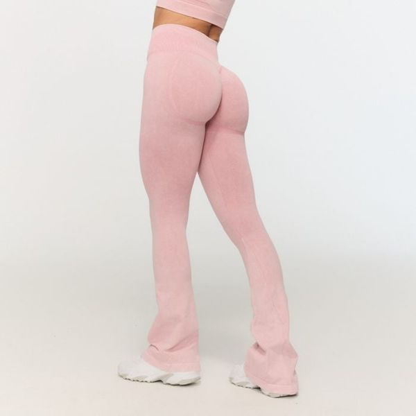 Dámske bezšvové nohavice Fierce Baby Pink - GymBeam, veľkosť M
