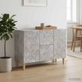 vidaXL Servírovacia skriňa Betónovo sivá 89 x 34,5 x 60 cm
