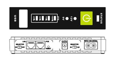 Záložný zdroj IPS RouterUPS-15-POE DC 15 W, 9 V/12 V + PoE15 V/24 V 8800 mAh Záložný zdroj IPS RouterUPS-15-POE DC 15 W, 9 V/12 V + PoE15 V/24 V 8800 mAh