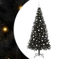 vidaXL Vianočný stromček Čierna 210 cm PVC