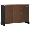 VidaXL príborník HALDEN 2 posuvné dvere čierna 112x40x80 cm masív