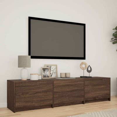 vidaXL TV skriňa s LED Hnedý dub 165 x 34 x 40 cm Konštruované drevo