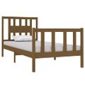vidaXL Posteľný rám medový drevený masív 75x190cm malé jednolôžko