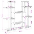 vidaXL Stojan na rastliny Biela 123 x 25 x 114,5 cm