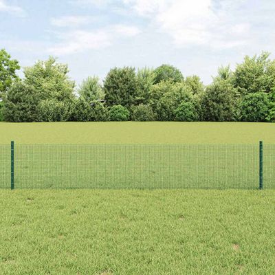 vidaXL Zvarené pletivo s podperami 50 x 0,4 m PVC potiahnutá oceľ