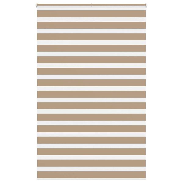 vidaXL Zebrová roleta pieskovo hnedá 145x230 cm šírka látky 140,9 cm polyester