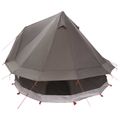vidaXL Tipi stan 4-miestny Hnedá Šedá Polyester a oceľ