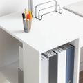 vidaXL Stôl Biela Kompozitné drevo 130 x 50.5 x 75 cm