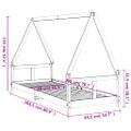 vidaXL Rám detskej postele čierny 80x200 cm masívna borovica