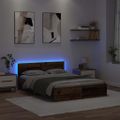 vidaXL Rám postele Staré drevo 135 x 190 cm Kompozitné drevo