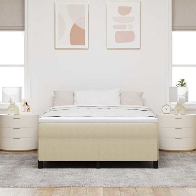 vidaXL Posteľ s pružinovým rámom Šedá zelená 140 x 200 cm