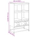 vidaXL Vysoká skrinka biela 68x39x111,5 oceľ