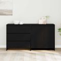 vidaXL Servírovacia skriňa 2 ks Čierna 70 x 41 x 75 cm