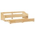 vidaXL Denná posteľ s výsuvným lôžkom bez matraca IRUN 90x200 cm
