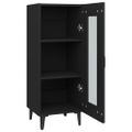 vidaXL Komoda čierna 34,5x34x90 cm spracované drevo