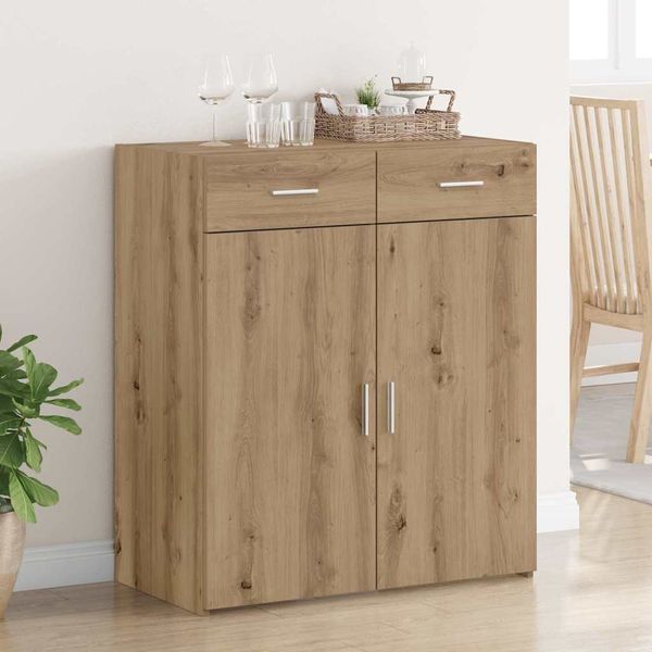 vidaXL Úložná skrinka dub artisan 80 x 42.5 x 93.5 cm Kompozitné drevo