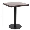 vidaXL Bistro stolík tmavohnedý 60x60 cm MDF